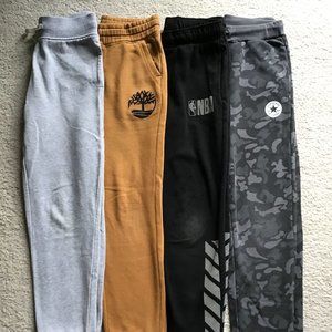 Bundle of Boys Sweatpants (Four), Size 12 Yrs, Condition USED. SEE PHOTOS